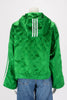 Gucci x Adidas Green GG Supreme Nylon Cropped Bomber Jacket IT 42 - Blue Spinach