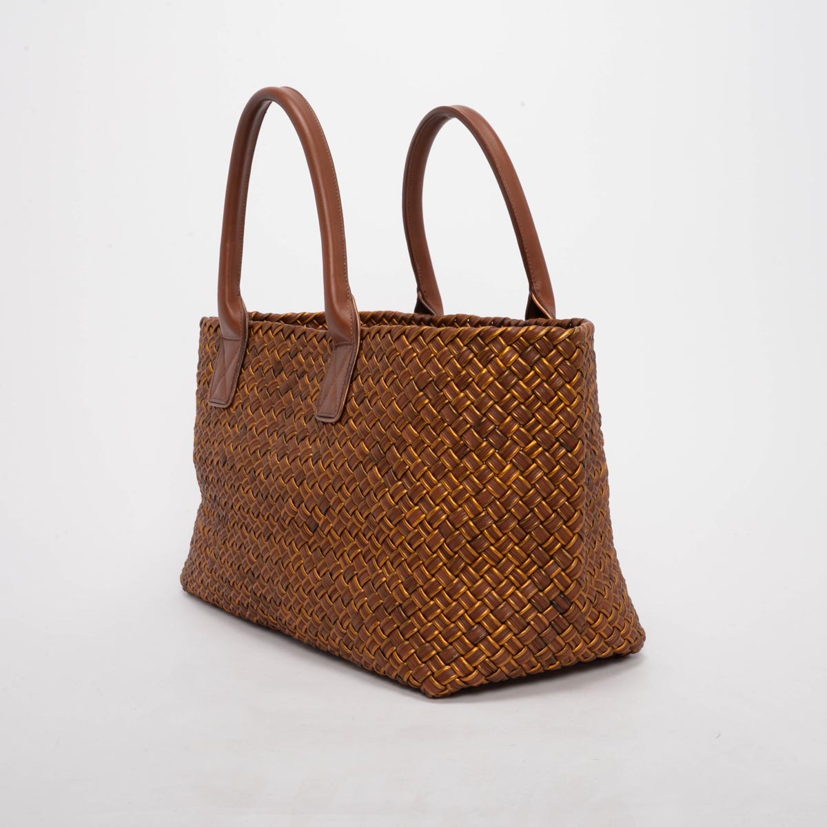 Bottega Veneta Bronze Intrecciato Medium Cabat Tote