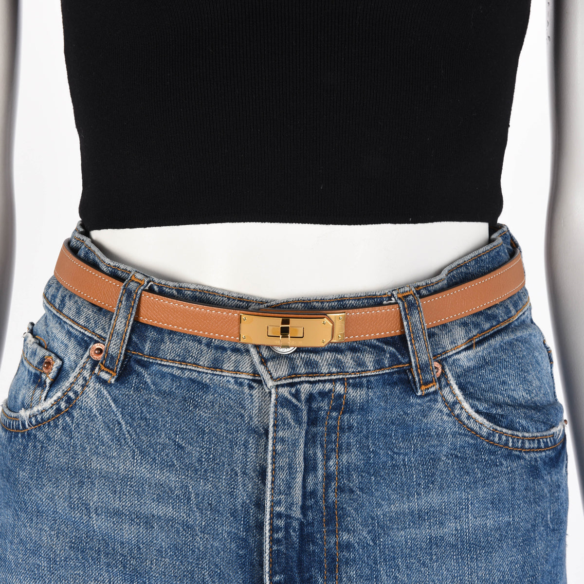 Hermes Gold Epsom Kelly 18 Belt