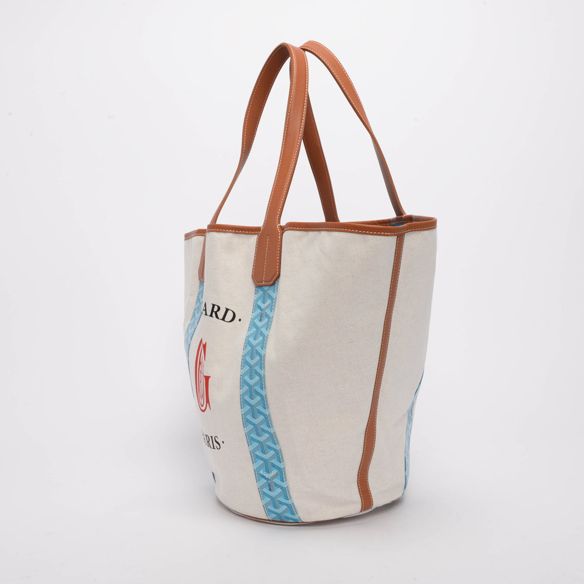 Goyard Turquoise Goyardine Reversible Belharra Tote