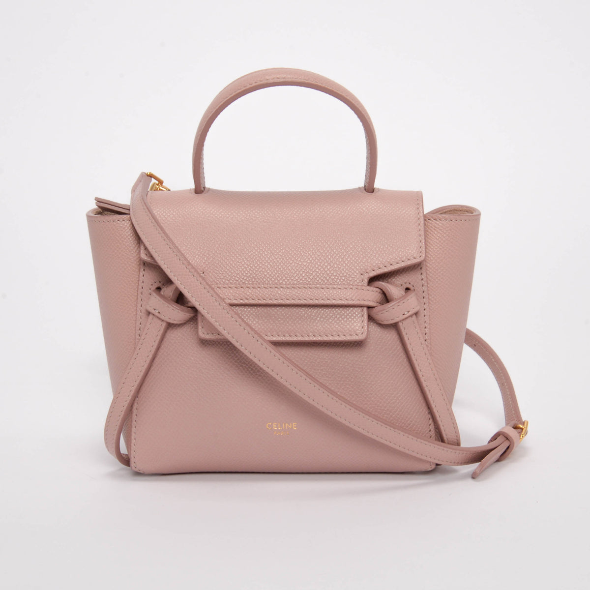 Celine Vintage Pink Grained Calfskin Pico Belt Bag