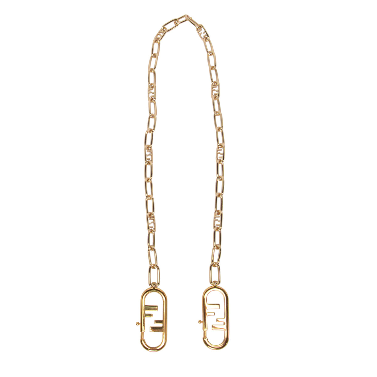 Fendi Gold Metal Strap You Chain Bag Strap