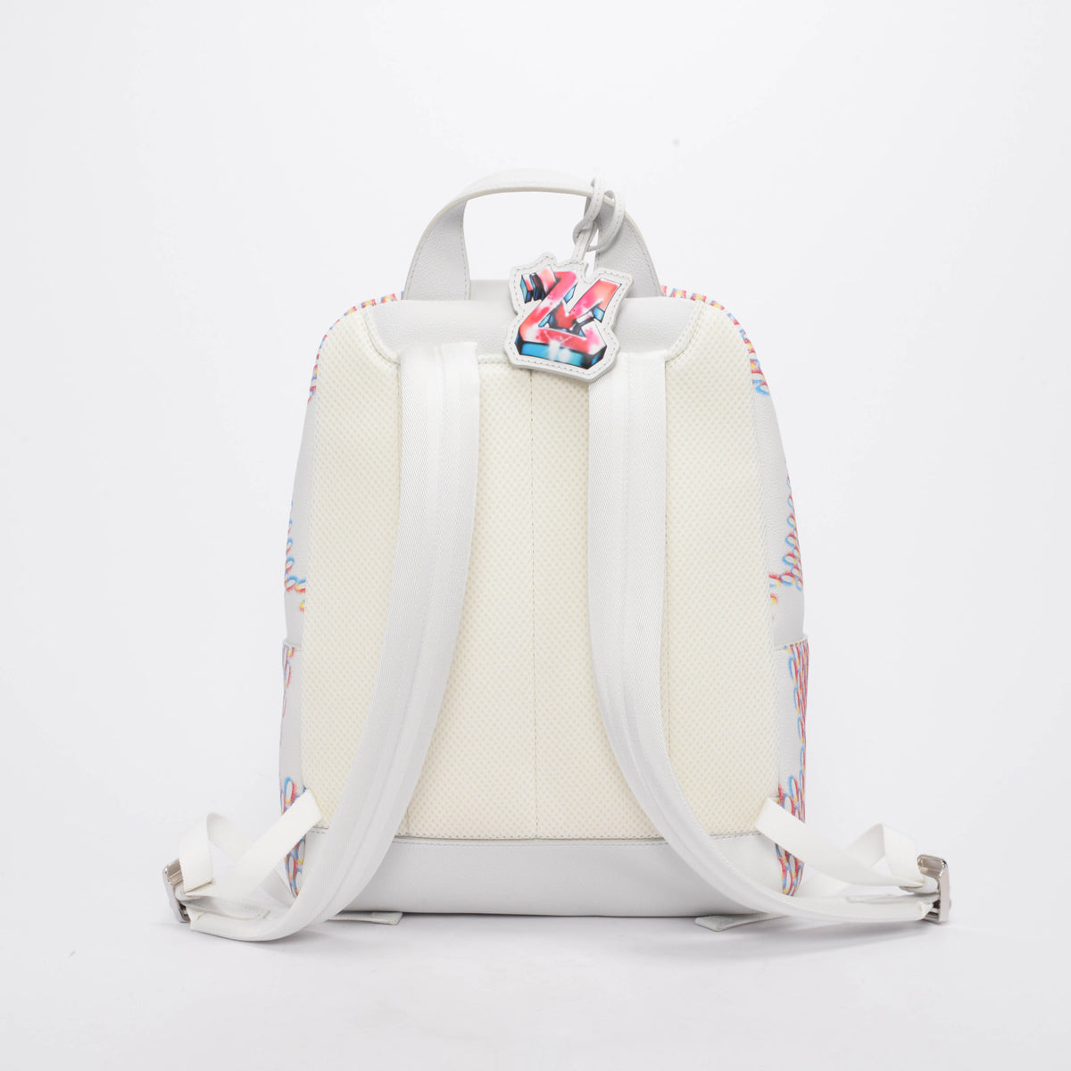 Louis Vuitton White Damier Spray Leather Racer Backpack