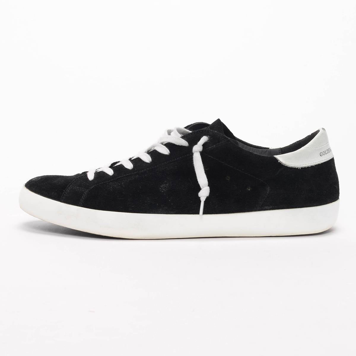 Golden Goose Black Oiled Suede Leather Superstar Sneakers 47