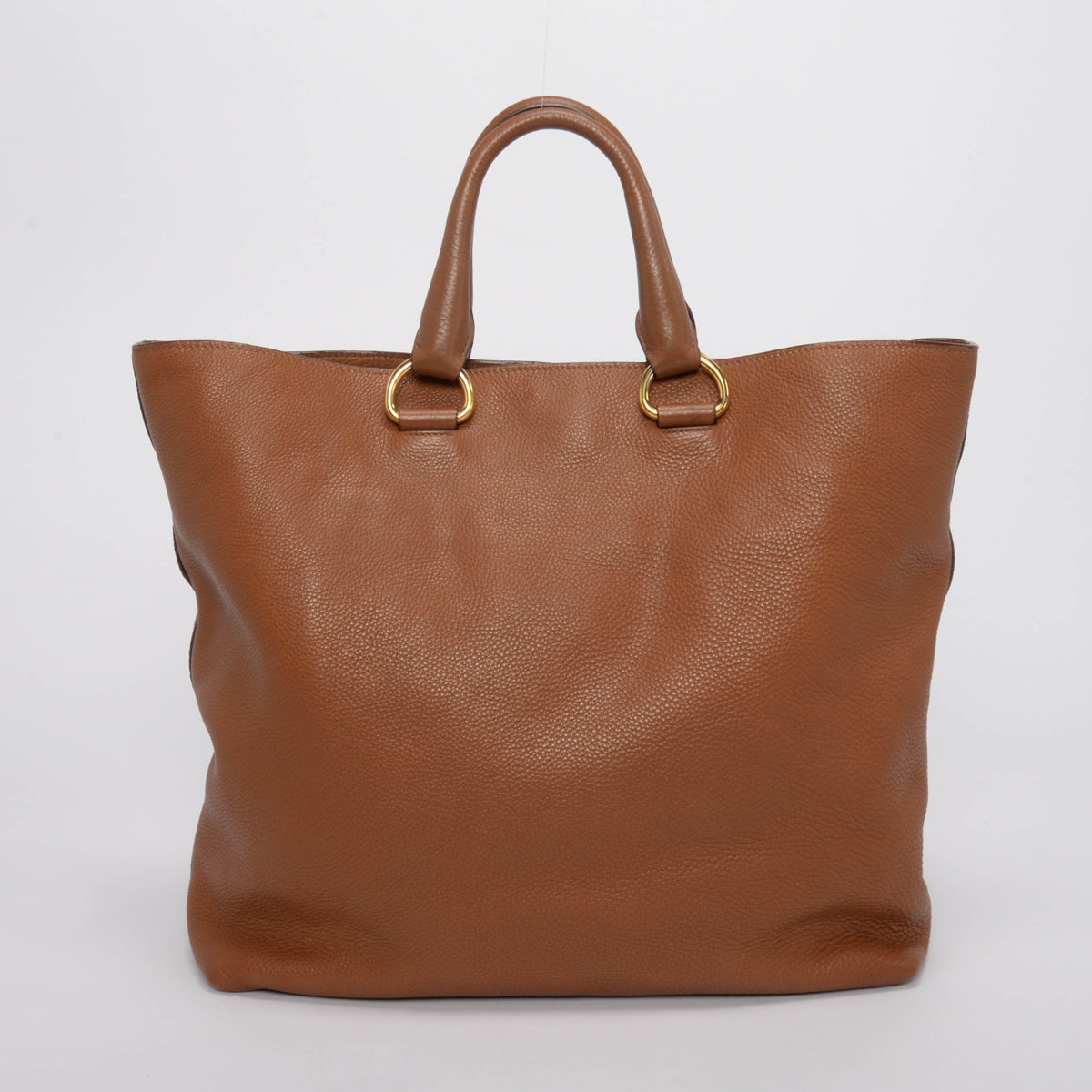 Prada Cannella Vitello Daino Large Shopping Tote