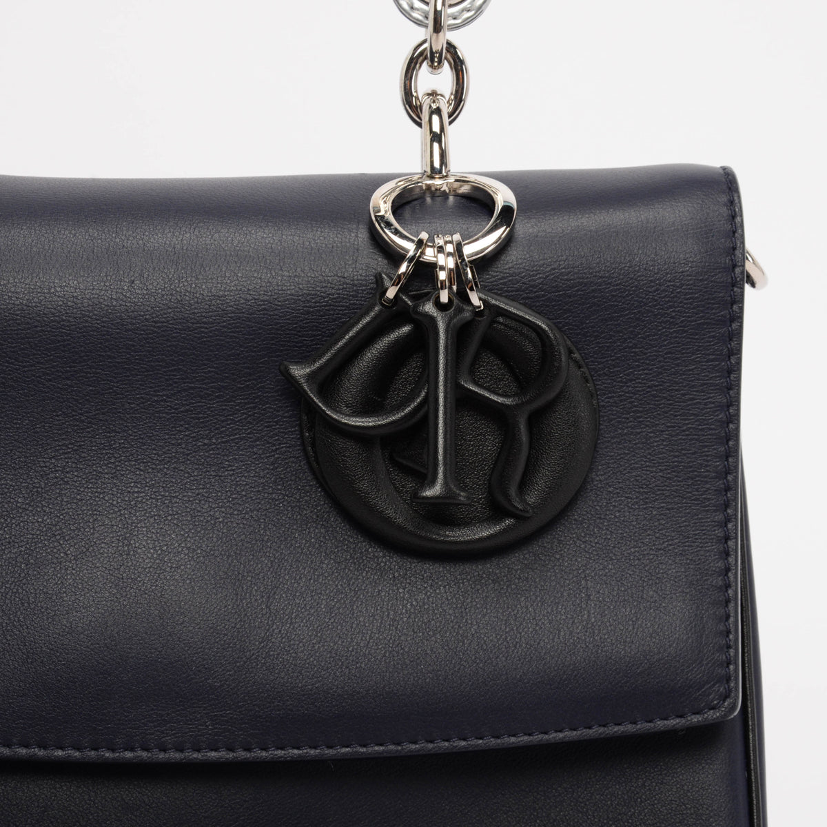 Dior Deep Blue Calfskin Dior Be Small Flap Bag
