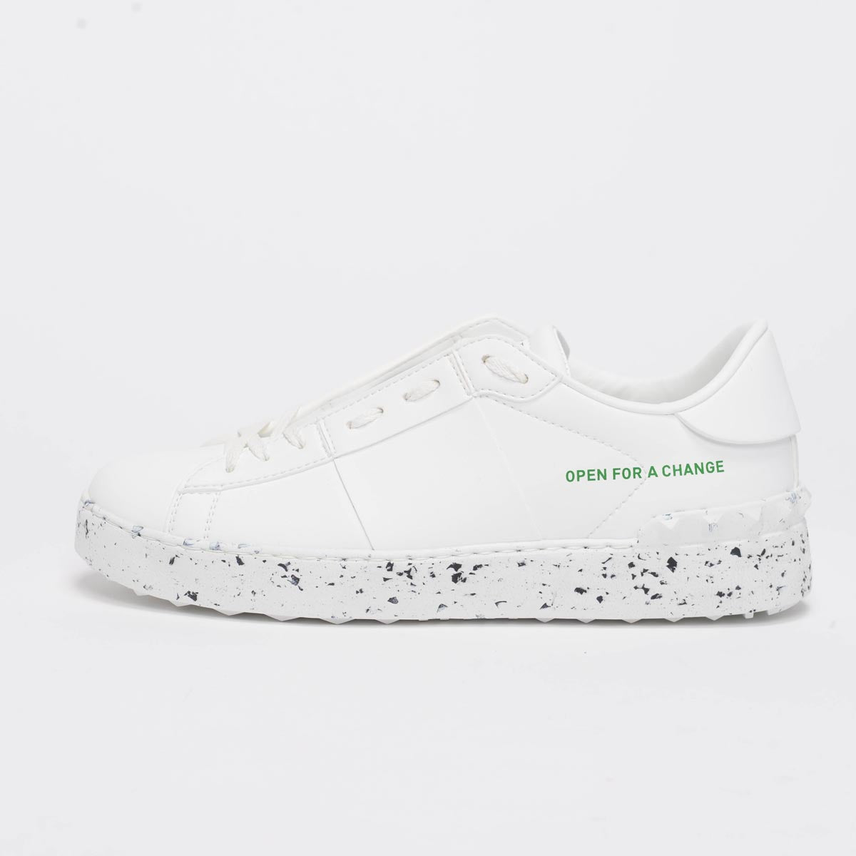 Valentino White Open For Change Sneakers 38