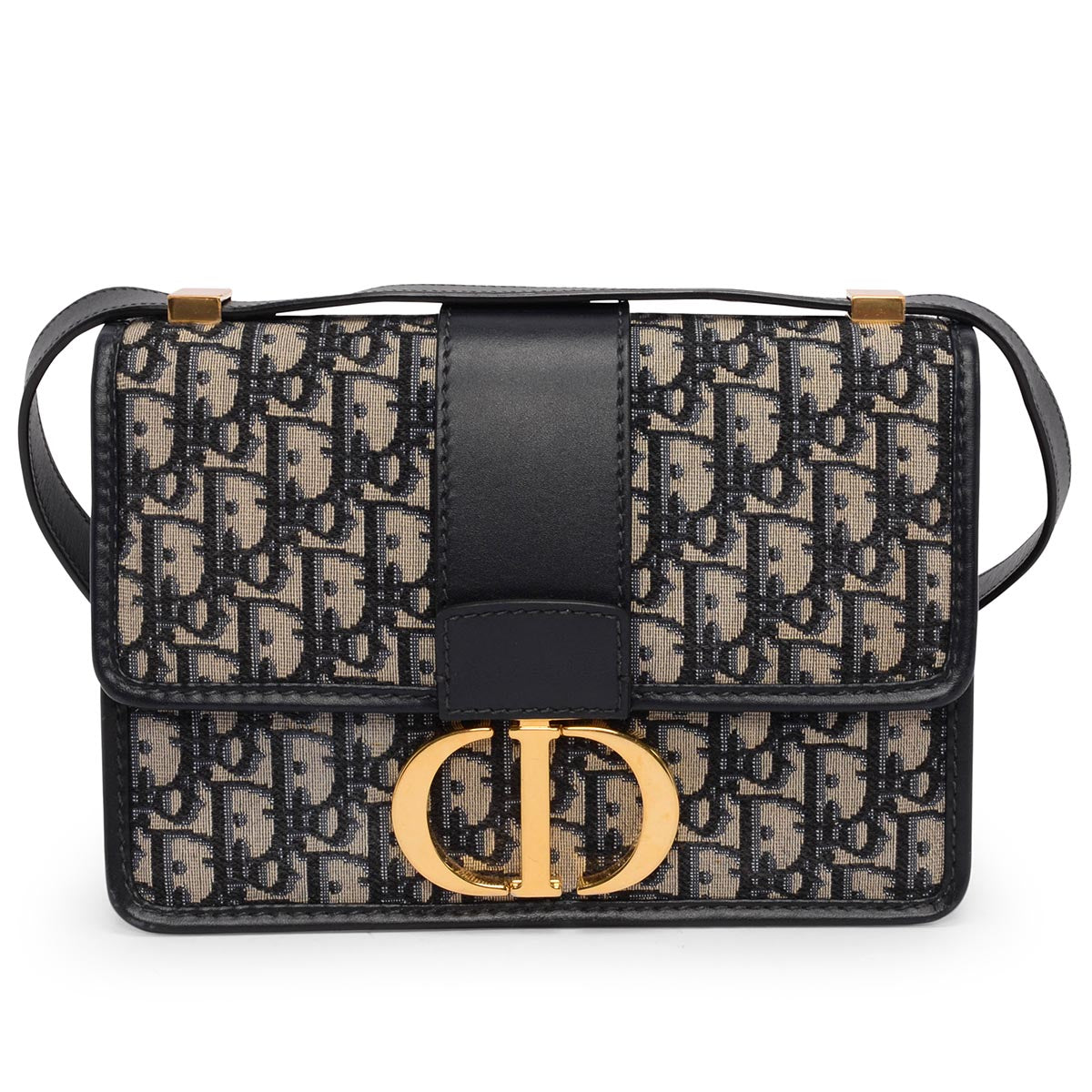 Dior Blue Oblique Jacquard 30 Montaigne Flap Bag