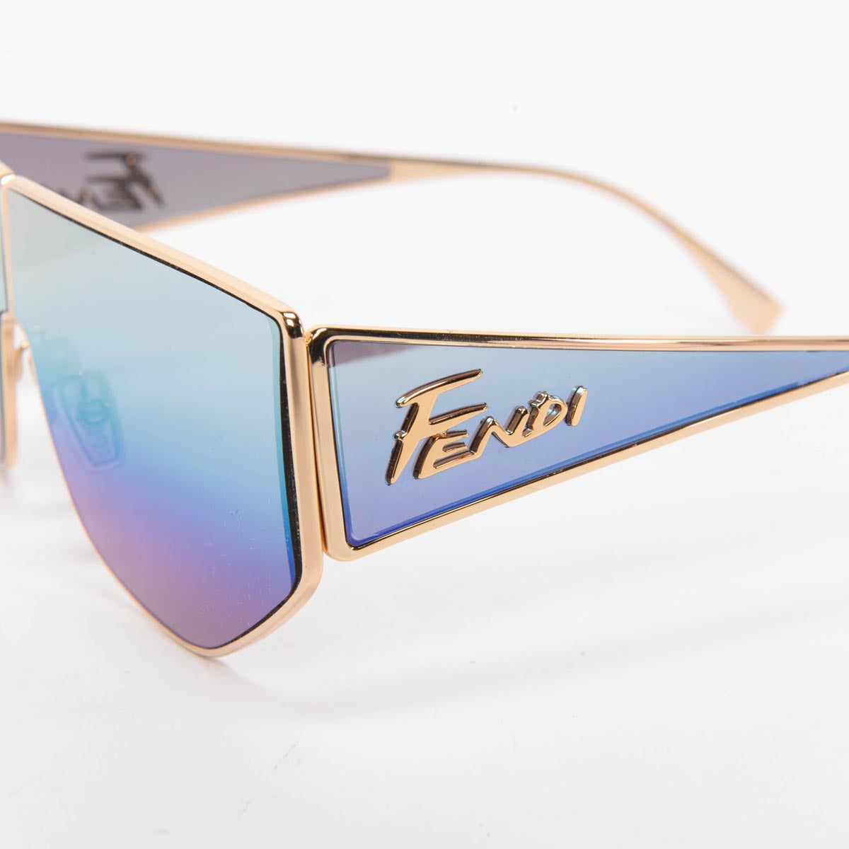 Fendi Blue Disco Geometric Sunglasses