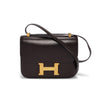 Hermes Chocolate Box Calf Constance 23 GHW - Blue Spinach