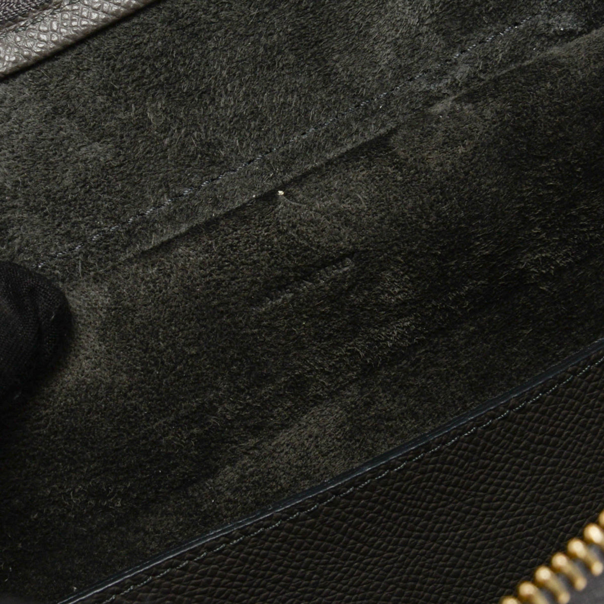 Celine Anthracite Grained Calfskin Micro Belt Bag