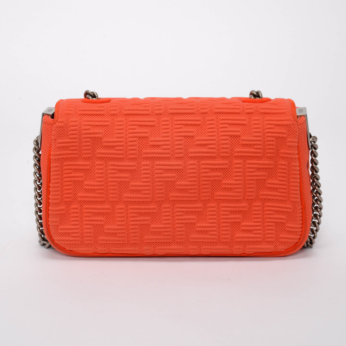 Fendi x Skims Orange Technical Knit Midi Chain Baguette