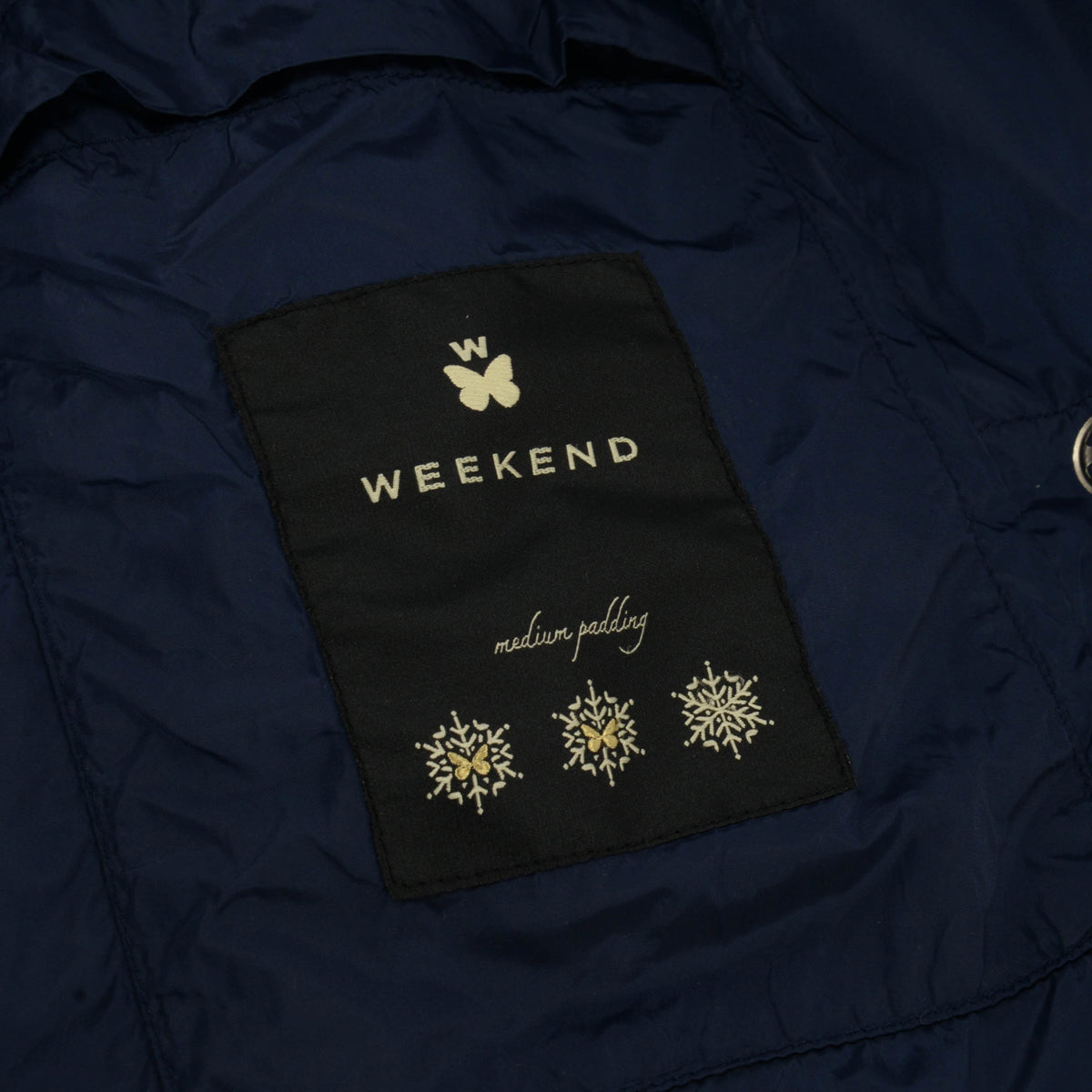 Max Mara Weekend Navy Quilted Nylon Urban Puffer Coat IT 38