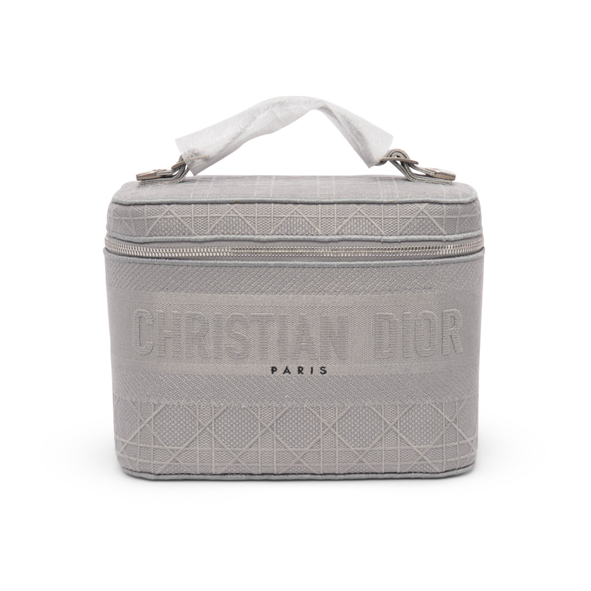 Dior Grey Embroidered Cannage DiorTravel Vanity Case