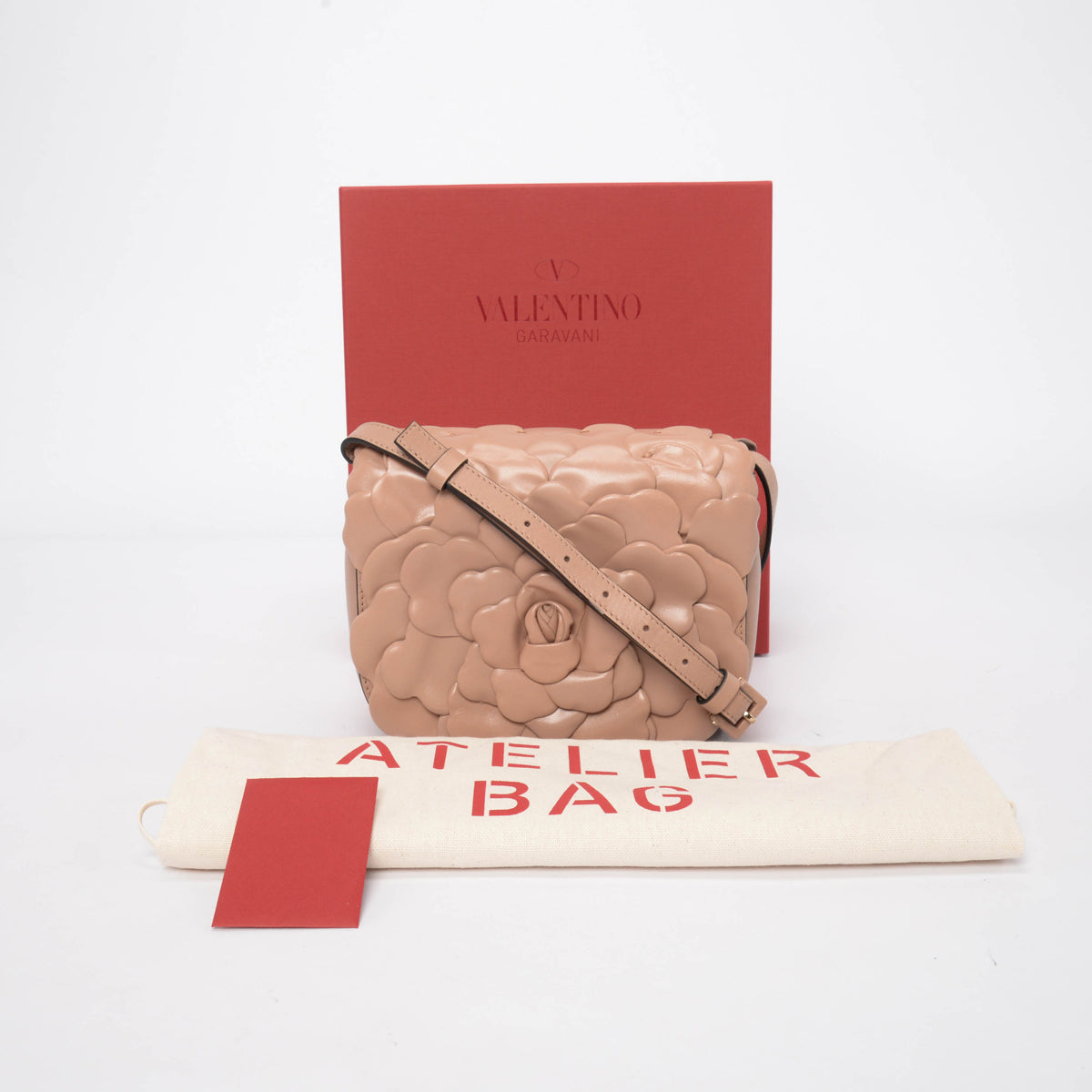 Valentino Rose Cannelle Nappa Atelier 03 Rose Edition Small Flap Bag