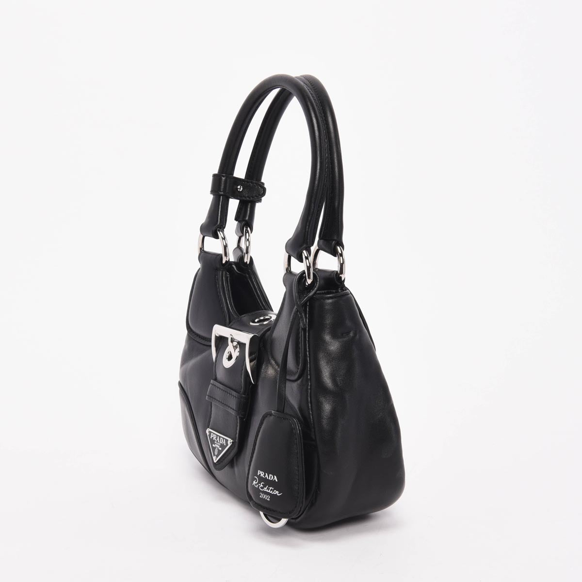 Prada Black Nappa Soft Moon Mini Bag