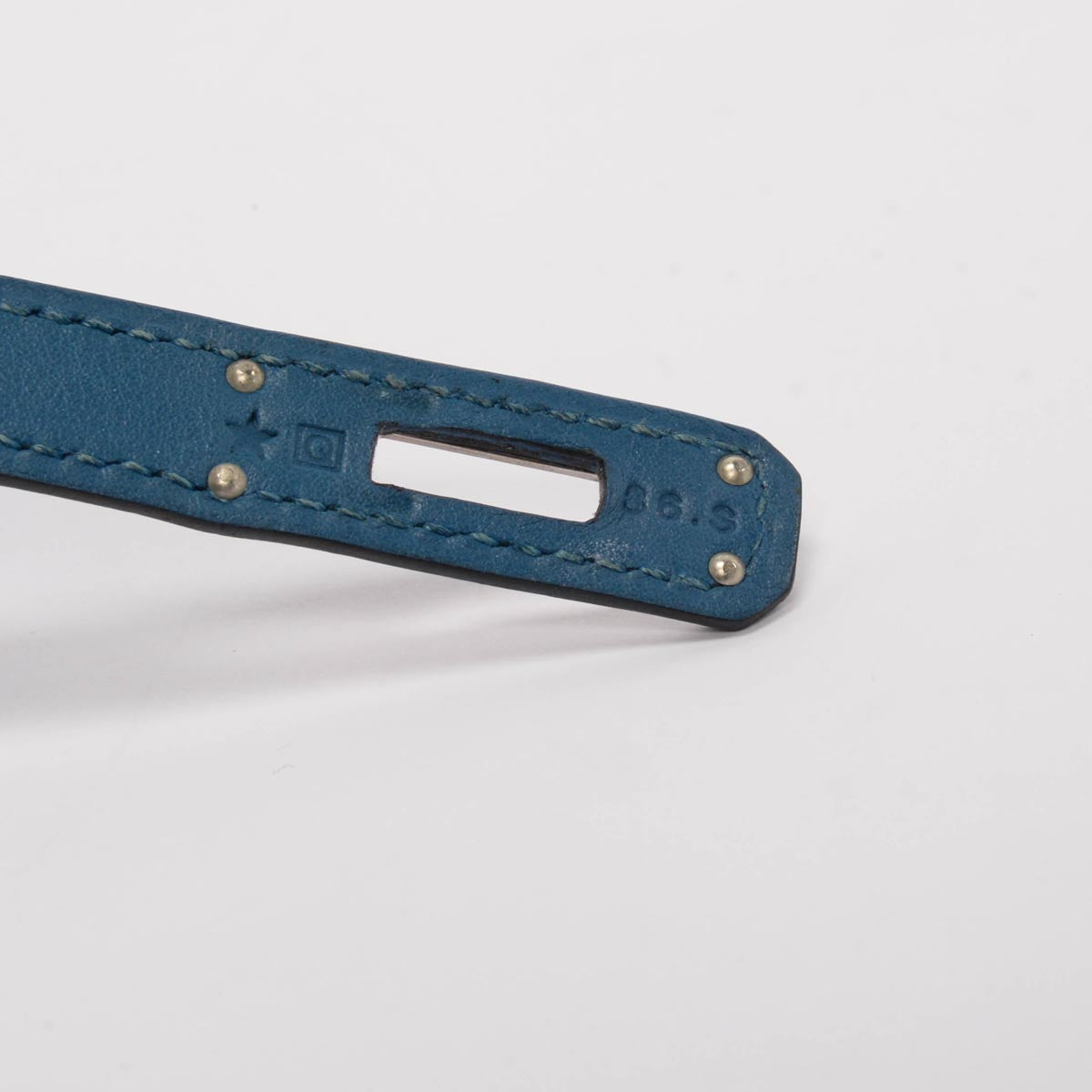 Hermes Bleu de Galice Grain d'H Calfskin Kelly Cut Clutch