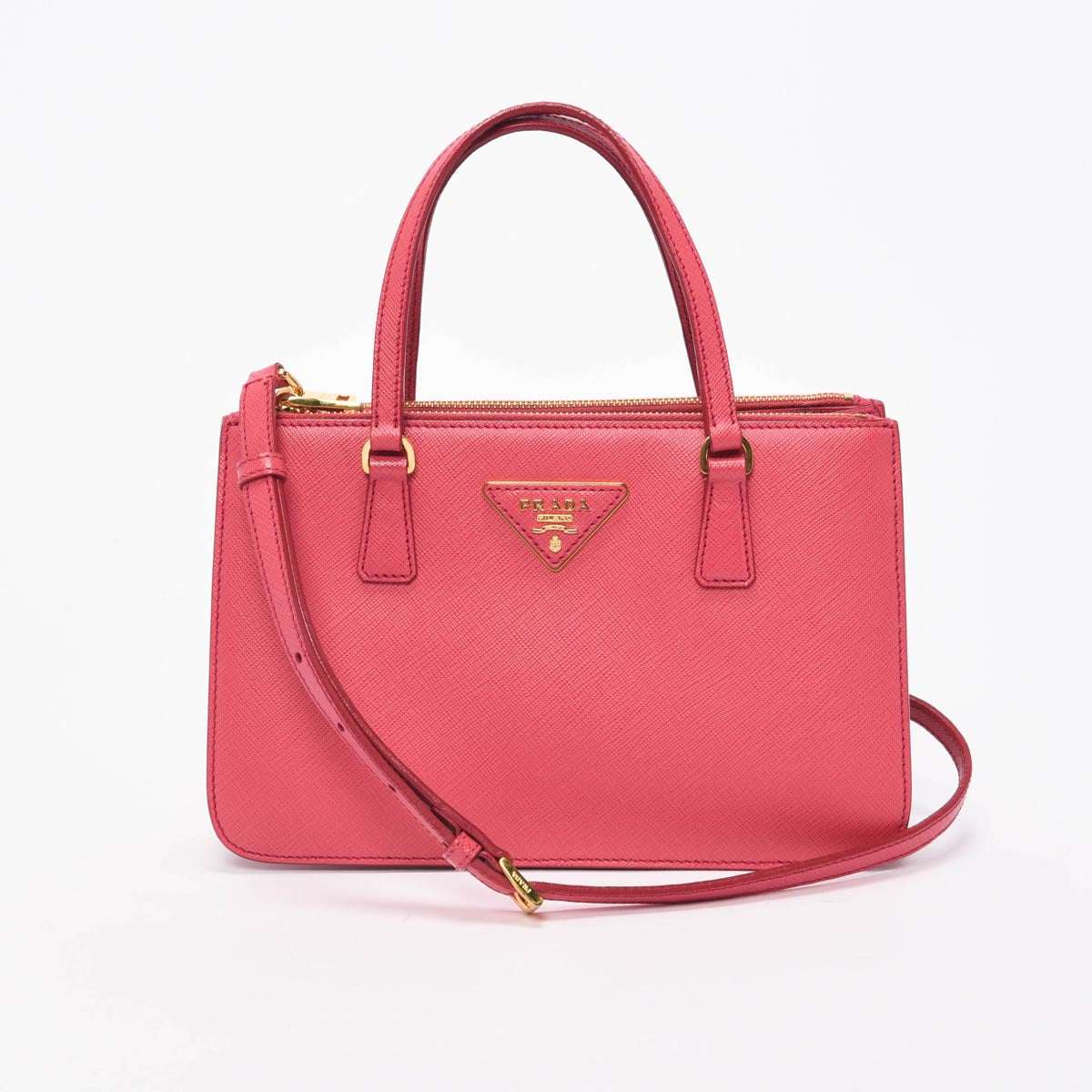Prada Pink Saffiano Mini Galleria Tote