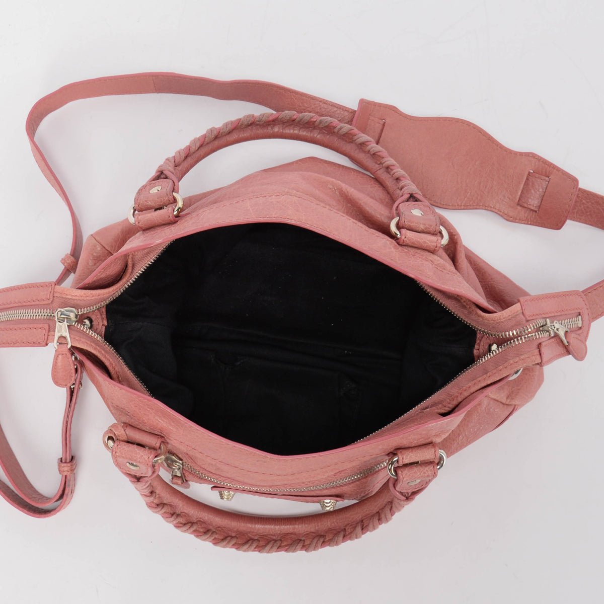 Balenciaga Rose Bruyere Lambskin Giant 12 Town Bag