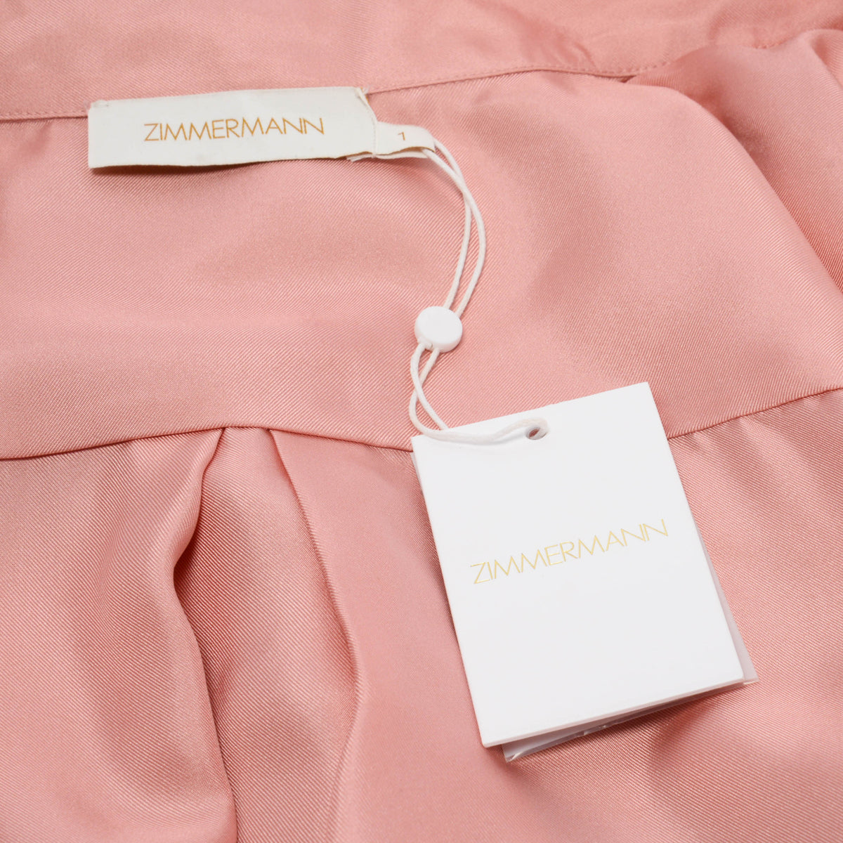 Zimmermann Pink Silk Twill Pyjama Shirt AU 1