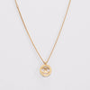 Chanel Gold Crystal & Pearl CC Medallion Necklace - Blue Spinach