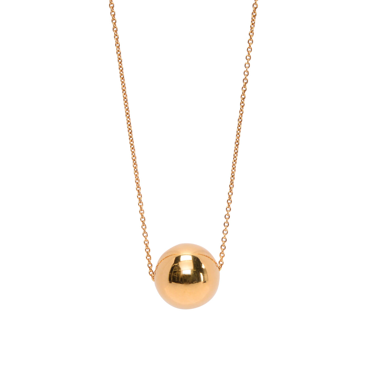 Saint Laurent Gold Tone Sphere Pendant