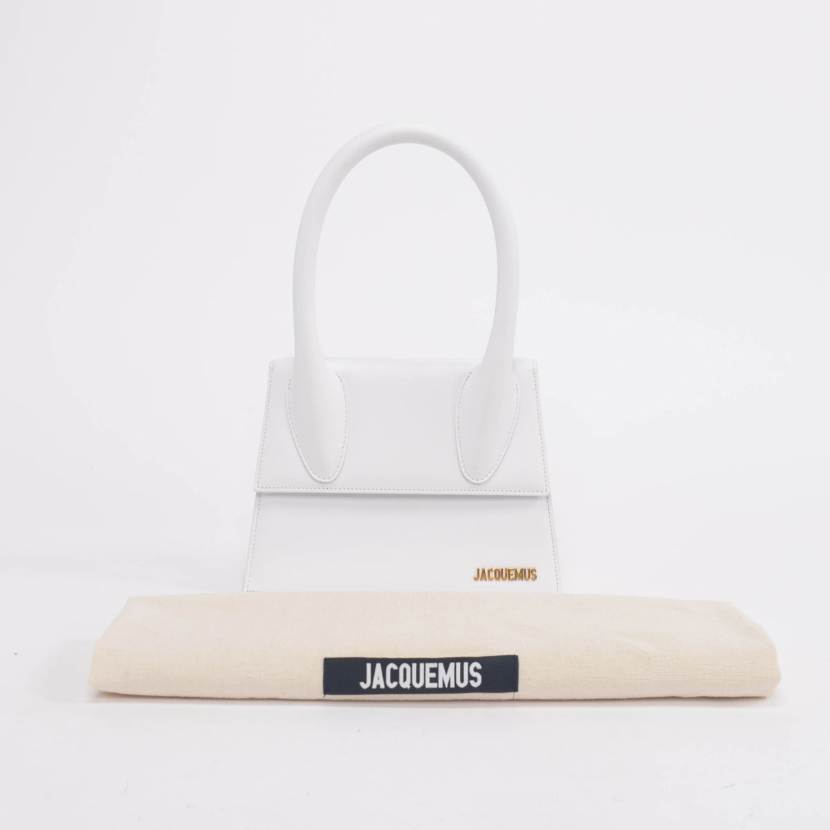 Jacquemus White Leather Le Grand Chiquito Bag