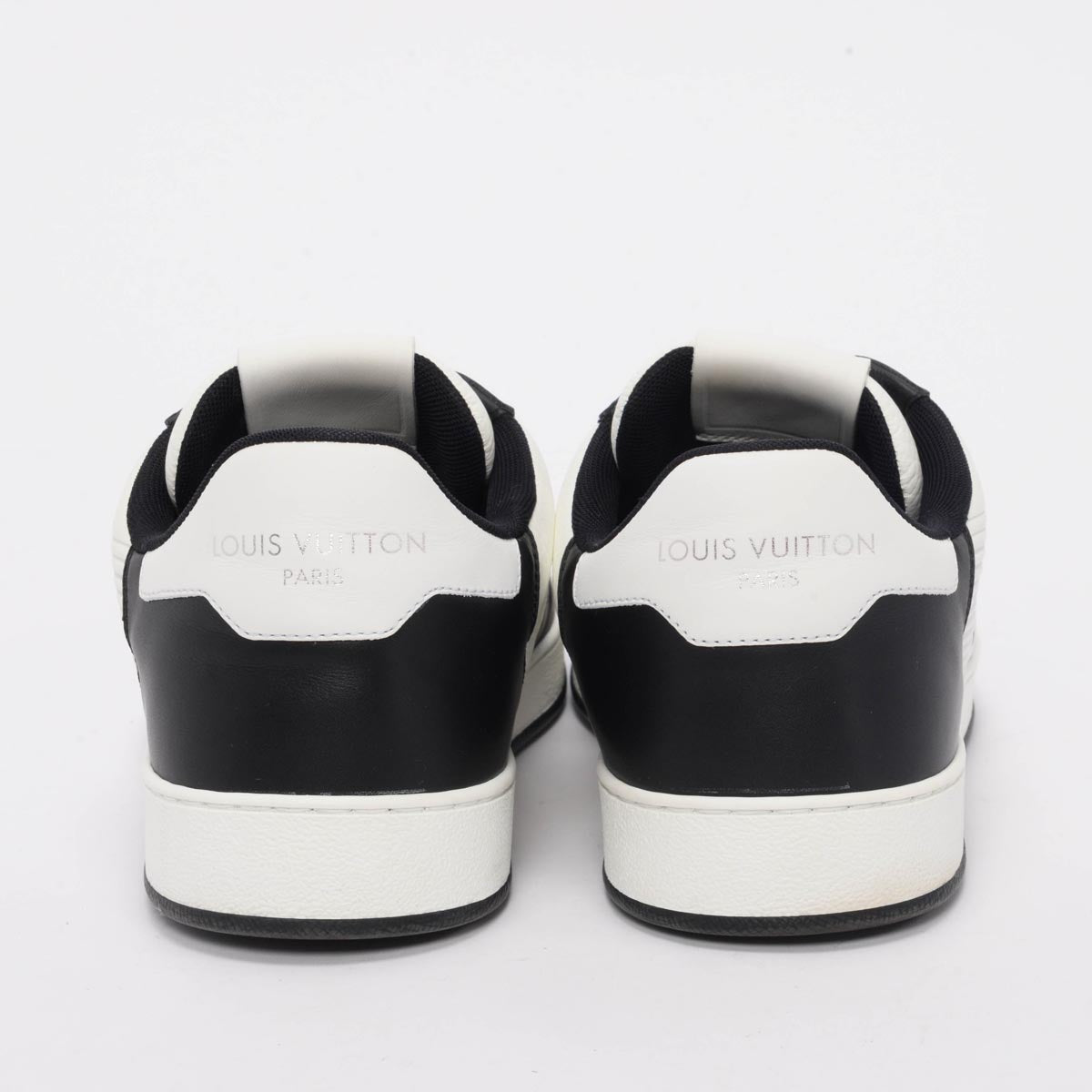 Louis Vuitton Black & White Calfskin Rivoli Sneakers 8