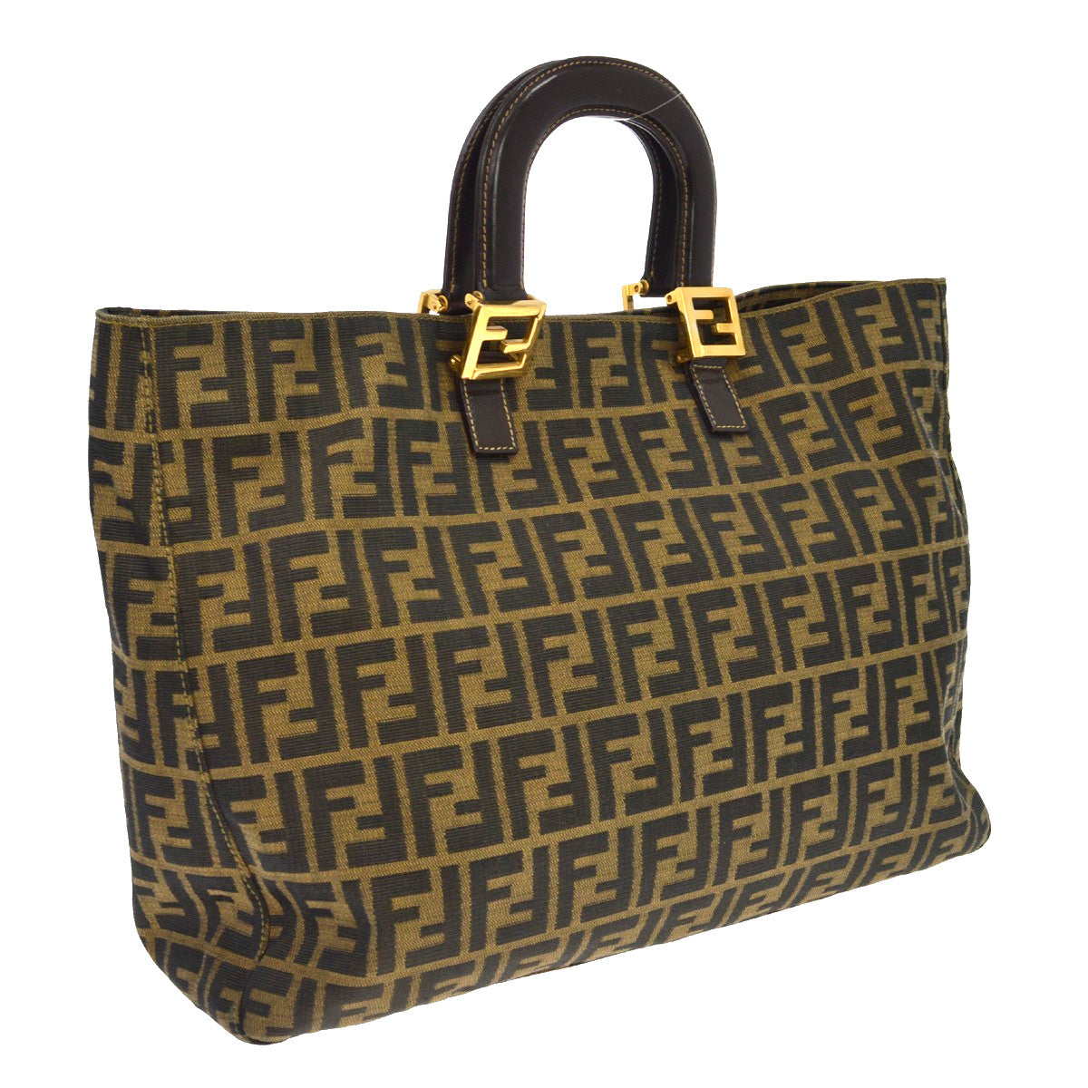Fendi Vintage Zucca Canvas Shopper Tote