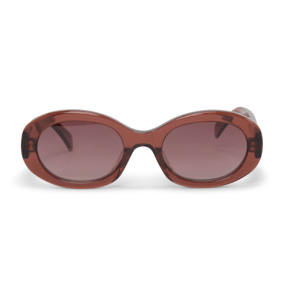 Celine Burgundy Triomphe Oval Sunglasses