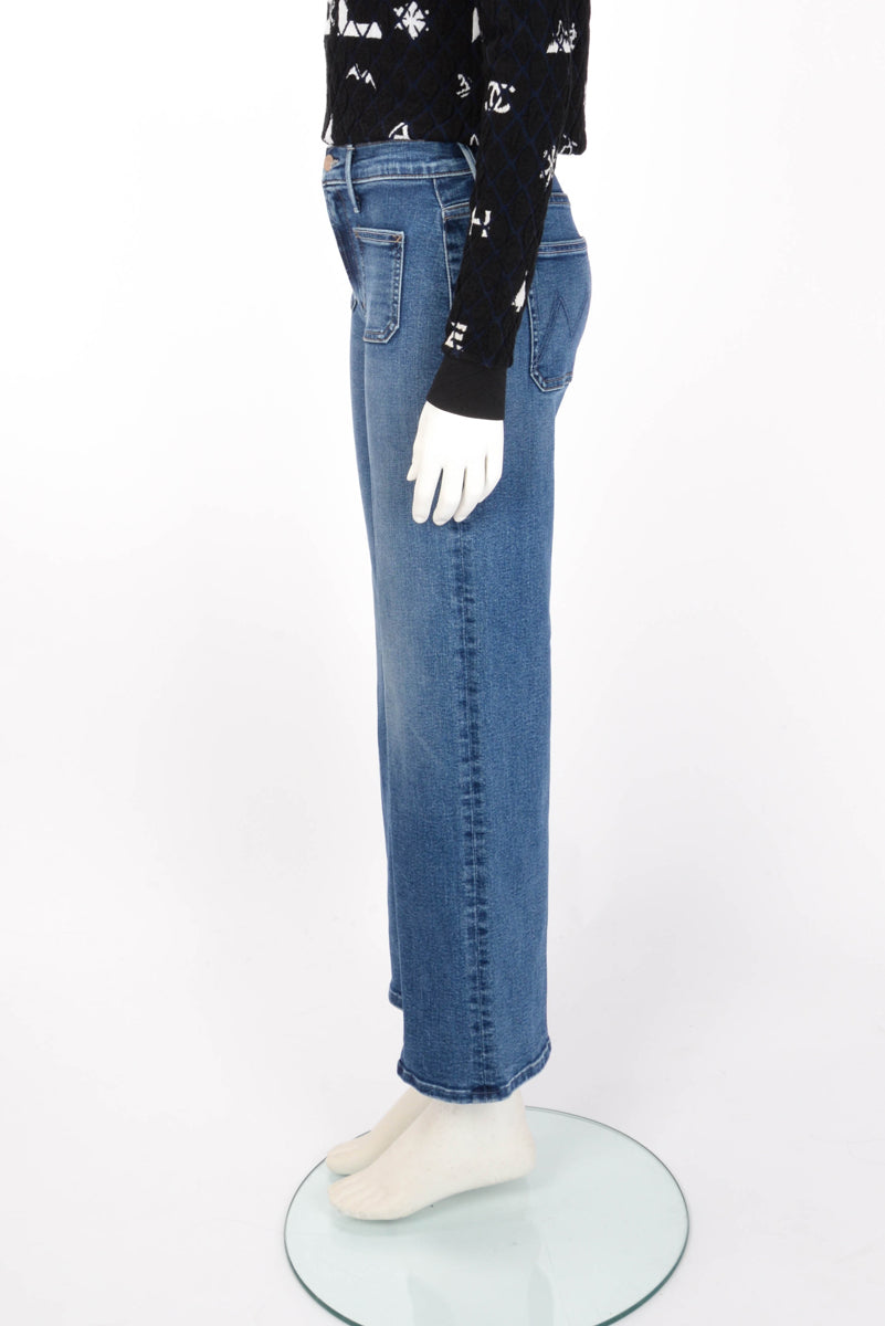Mother Blue Denim Patch Pocket Mid Rise Maven Jeans 24