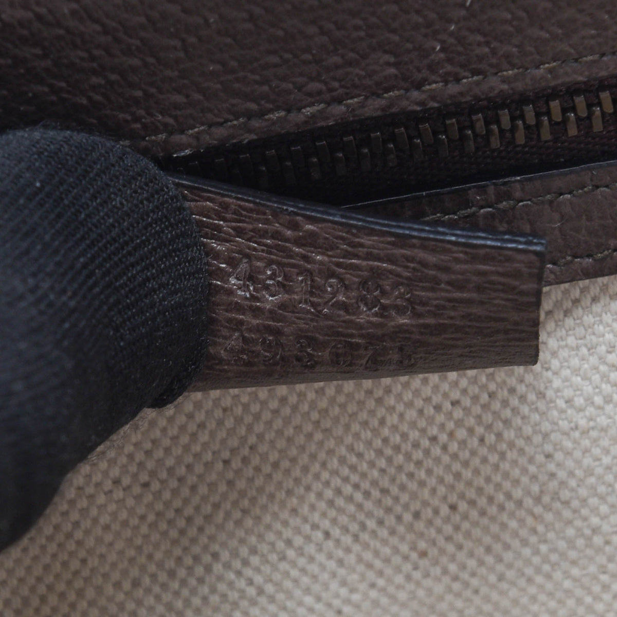 Gucci Brown Grained Calfskin Animalier Chain Bag