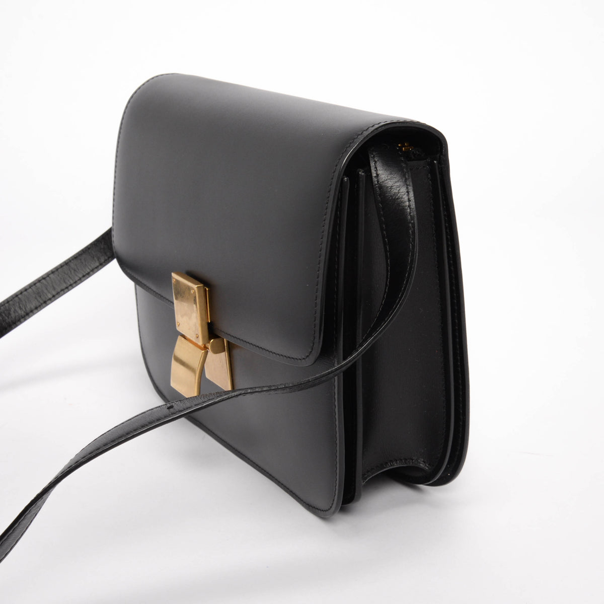 Celine Black Box Calf Classic Box Bag