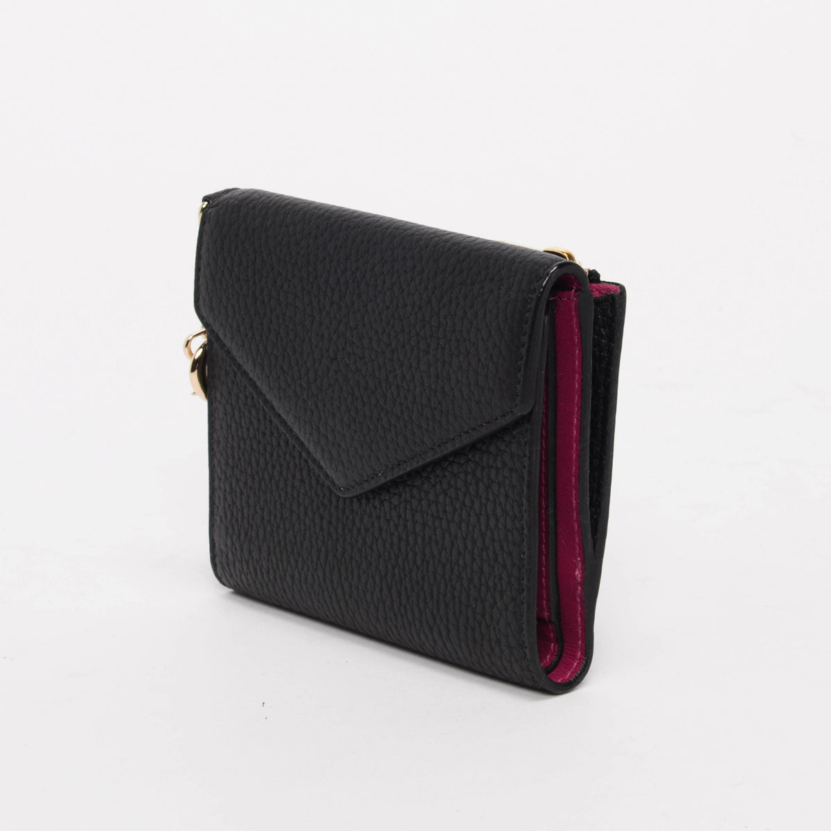 Dior Black Grained Calfskin Diorissimo Envelope Wallet