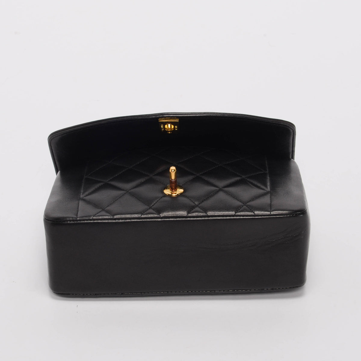 Chanel Black Quilted Lambskin Small Diana Shoulder Bag