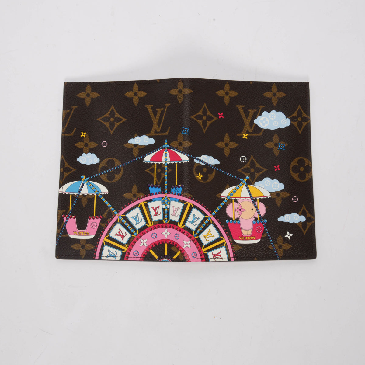 Louis Vuitton Monogram Christmas Animation Big Wheel Passport Holder