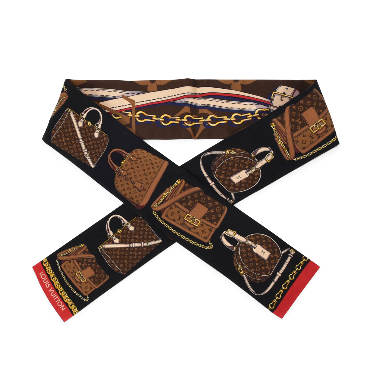 Louis Vuitton Marron Silk Tribute To Monogram Bandeau