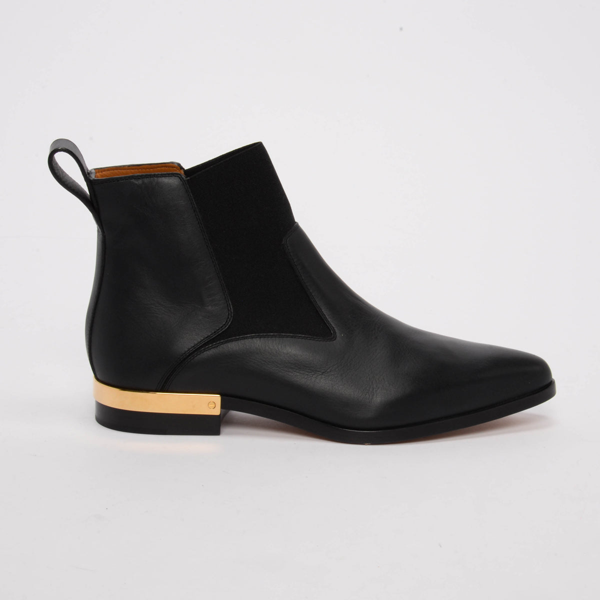 Chloe Black Calfskin Drew Chelsea Ankle Boots 38.5