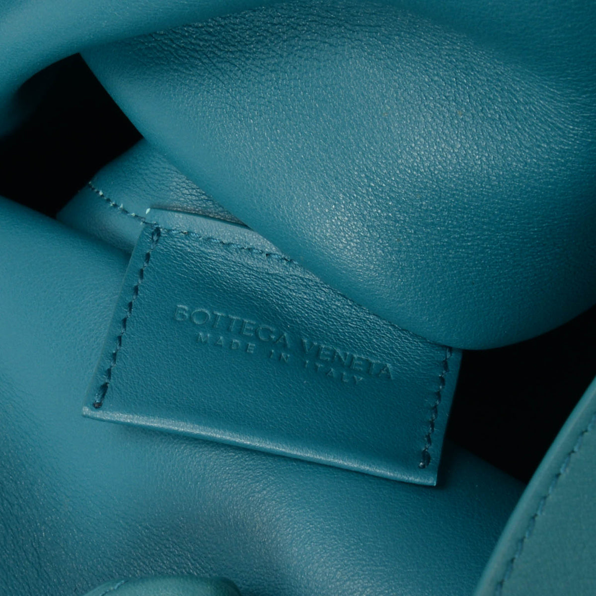 Bottega Veneta Turquoise Calfskin Medium The Point Triangle Bag