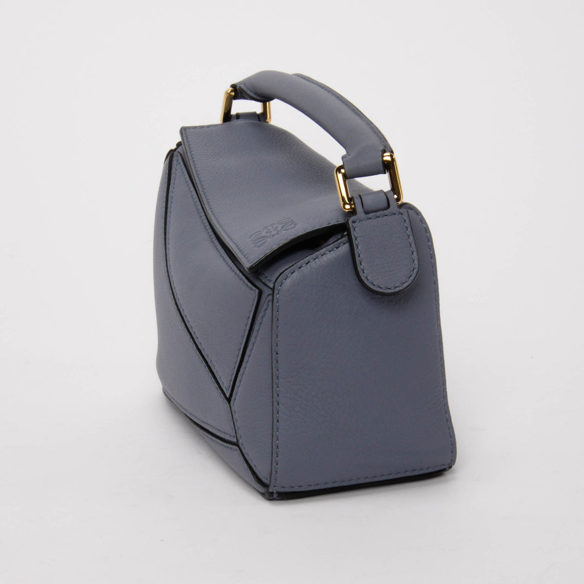 Loewe Blue Calfskin Mini Puzzle Bag