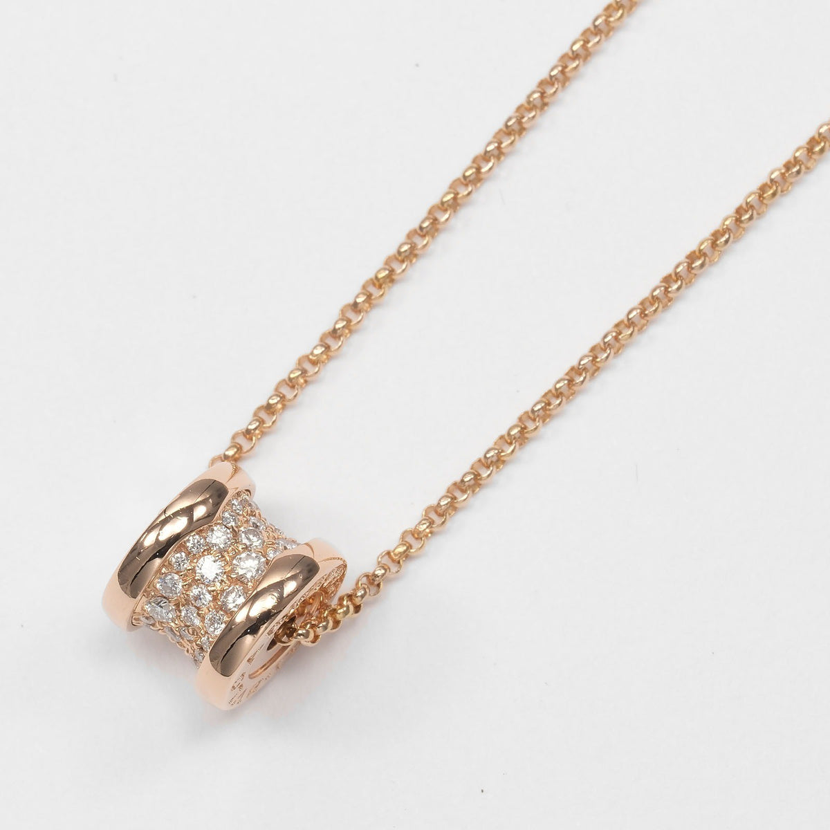 Bulgari B.Zero1 18K Rose Gold with Diamonds Pendant