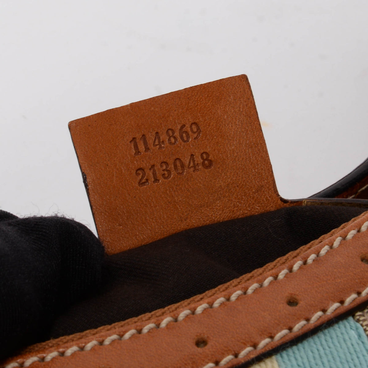 Gucci Tan Canvas Web GG Reins Hobo Bag