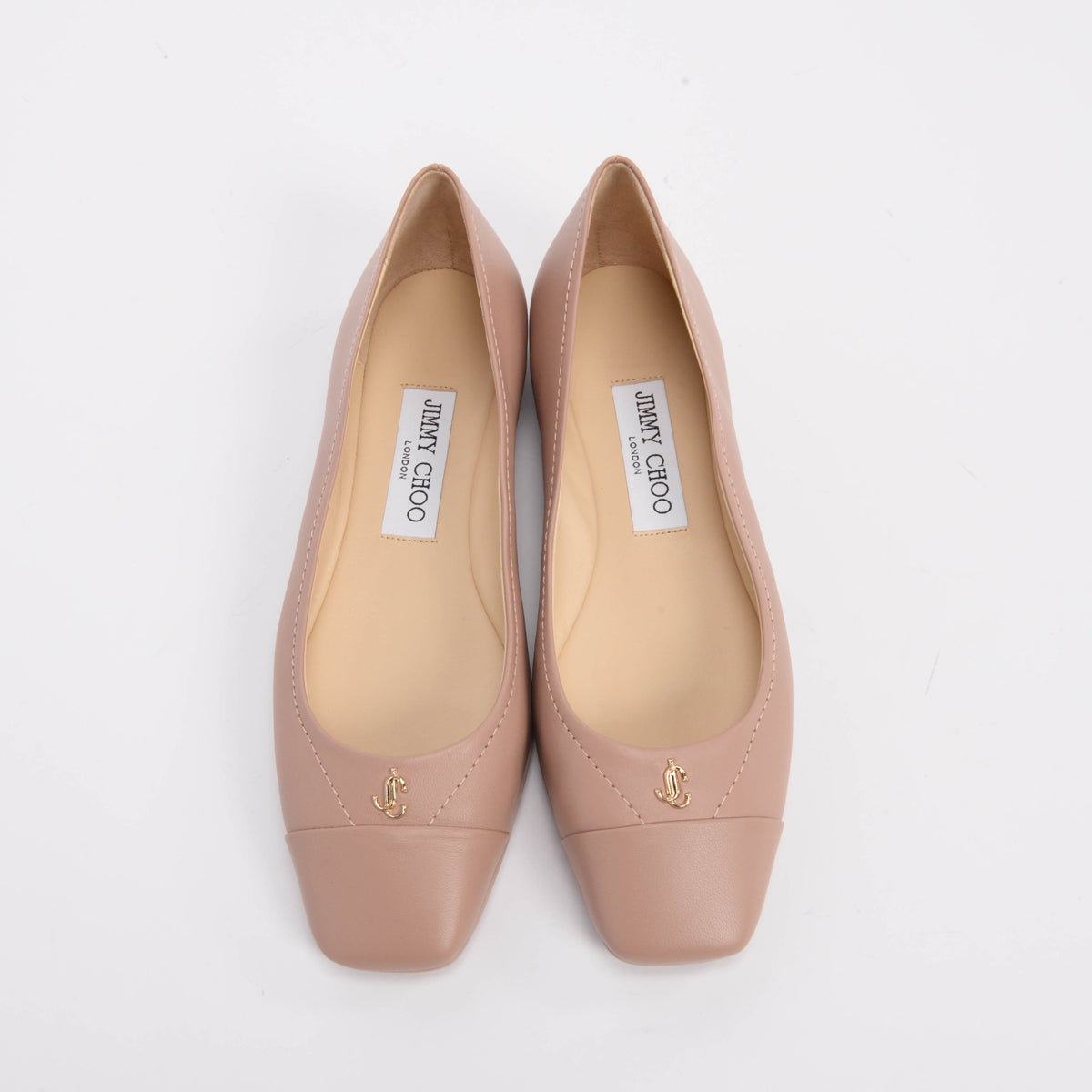 Jimmy Choo Ballet Pink Leather Gisela Flats 36