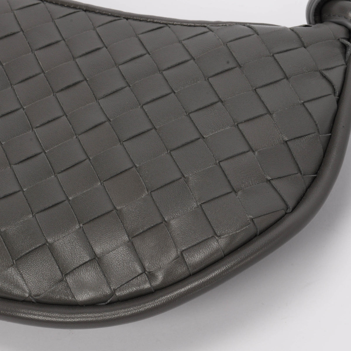 Bottega Veneta Graphite Intrecciato Lambskin Small Gemelli Bag