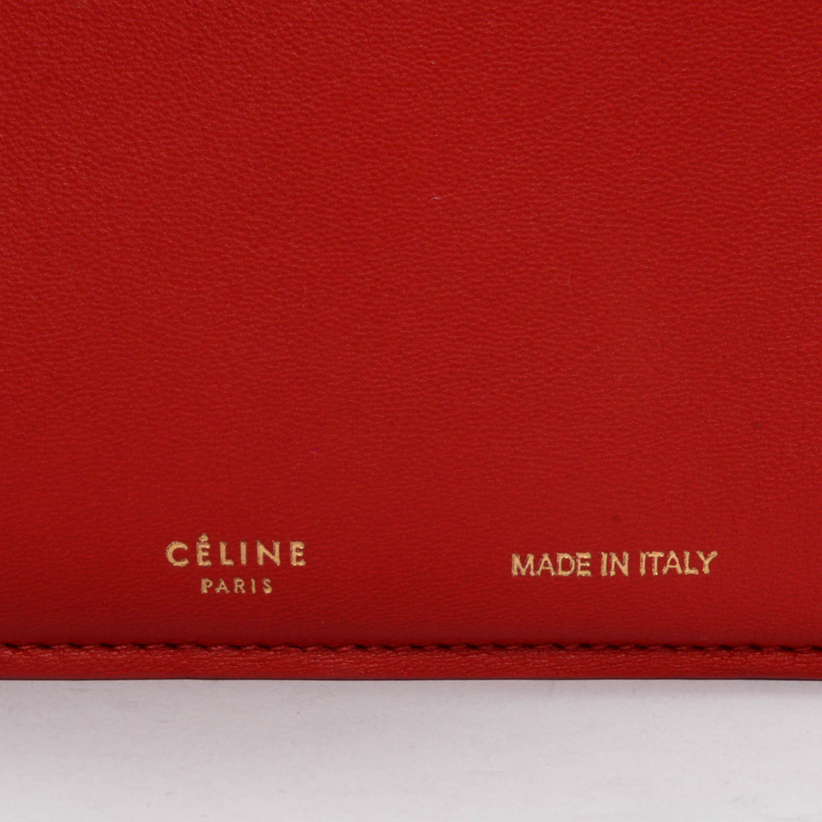 Celine Red Lambskin Knotted Clutch