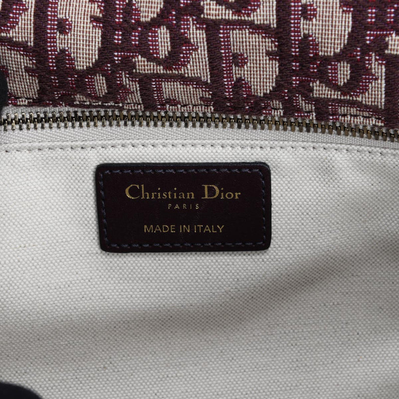 Dior Burgundy Oblique Medium DiorAddict Flap Bag + Strap - Blue Spinach