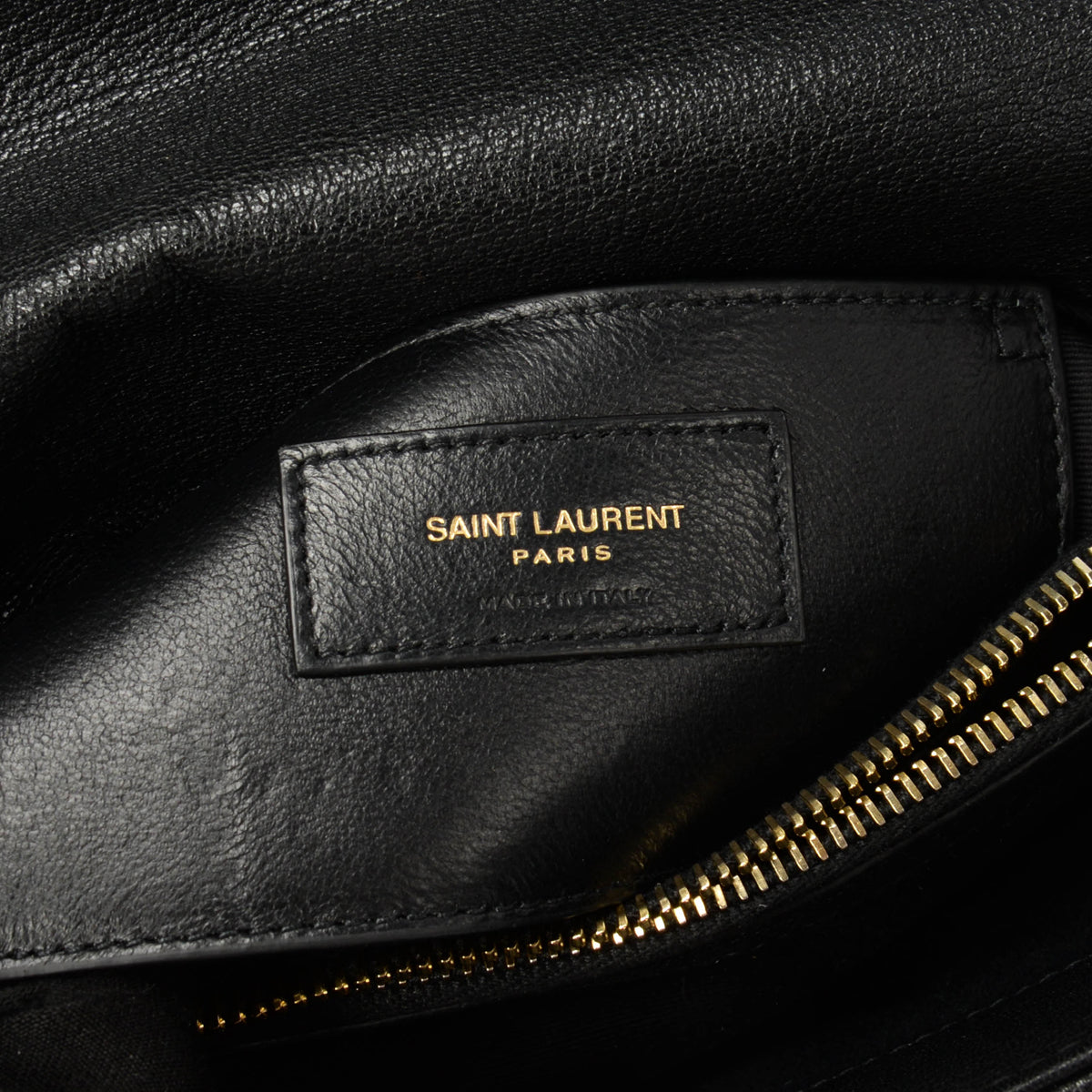 Saint Laurent Black Quilted Calfskin Medium College Bag