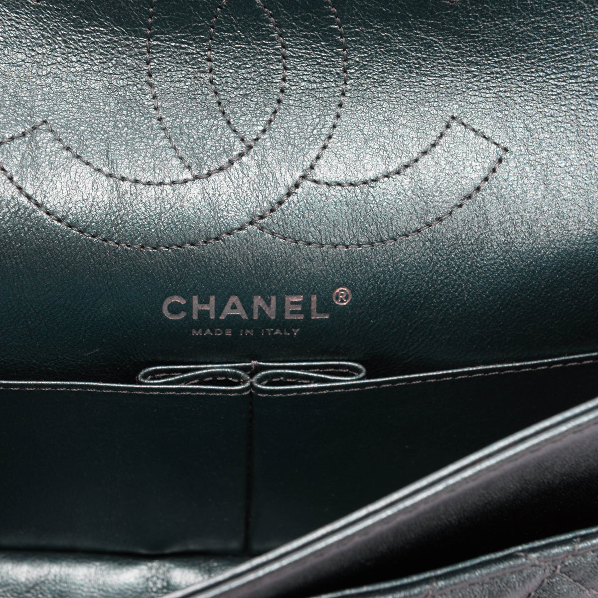 Chanel Teal Metallic Calfskin 2.55 Reissue 225 Bag