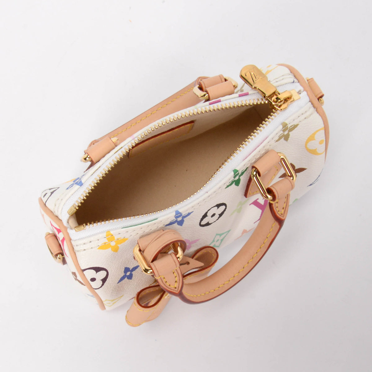 Louis Vuitton x TM White Multicolore Monogram Nano Speedy