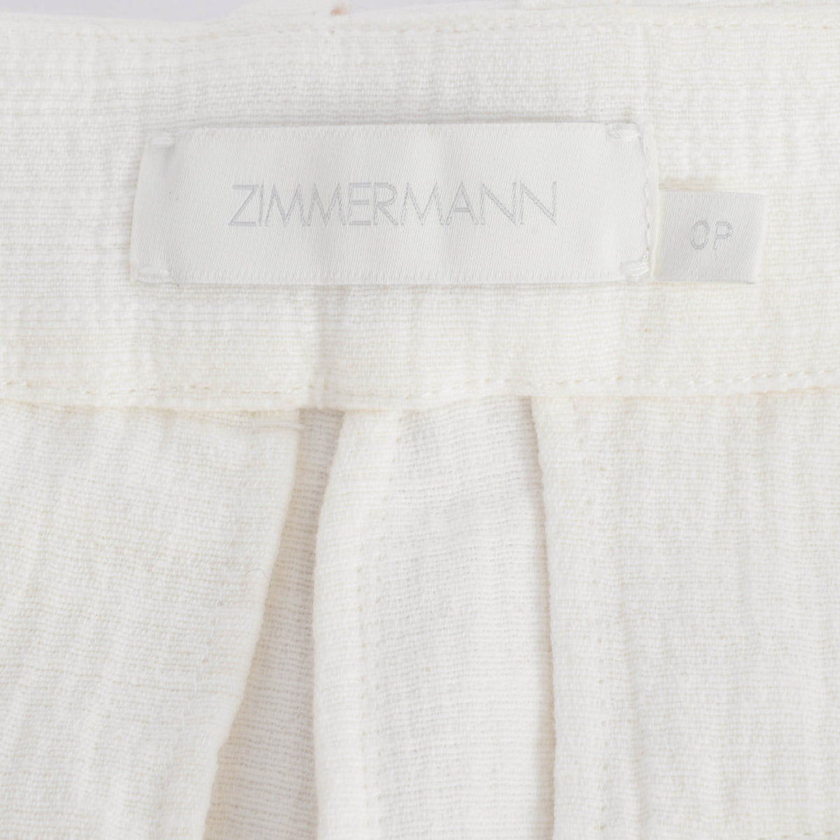 Zimmermann Ivory Cotton Devi Belted Pants OP